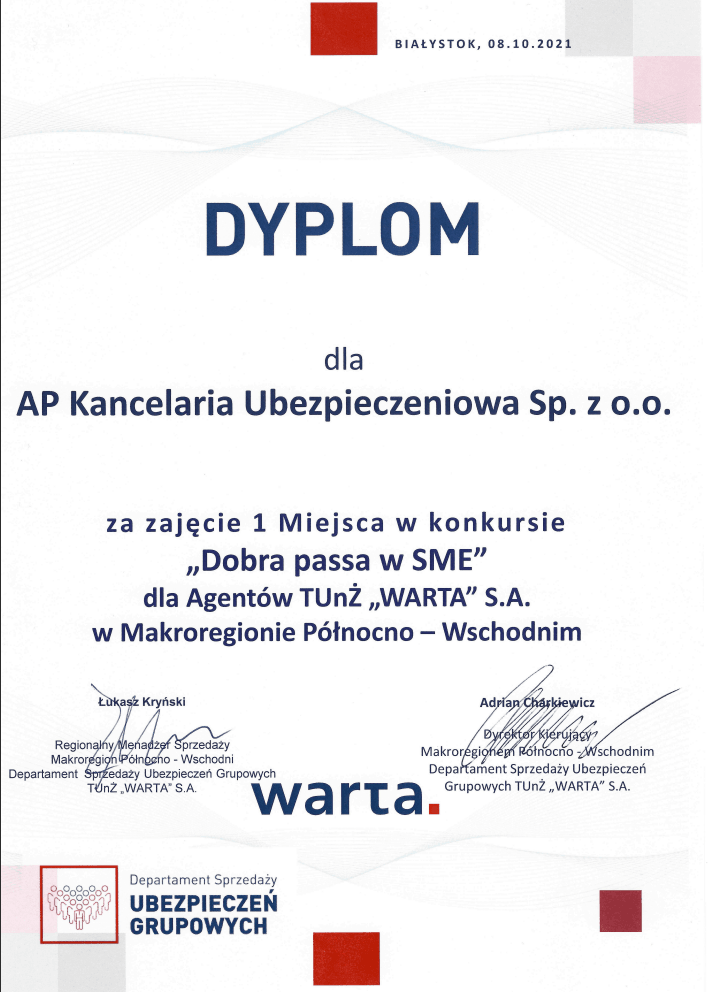 Certyfikat Specjalisty ds. Ubezpieczeń